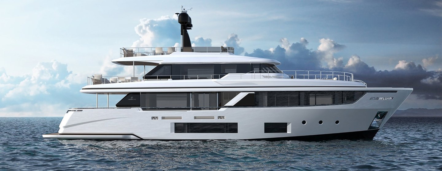 CGI of Navetta 30 on water