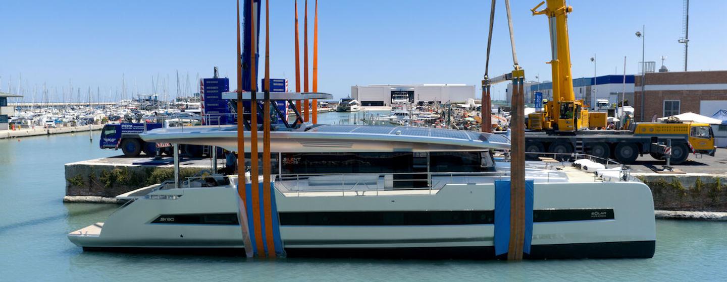  Silent Yachts SY80 Solar-Electric Catamaran at launch
