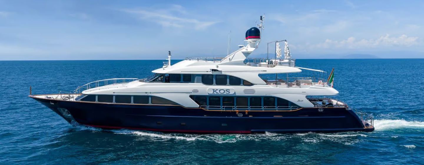 Benetti Classic 120 Superyacht Kos under way 