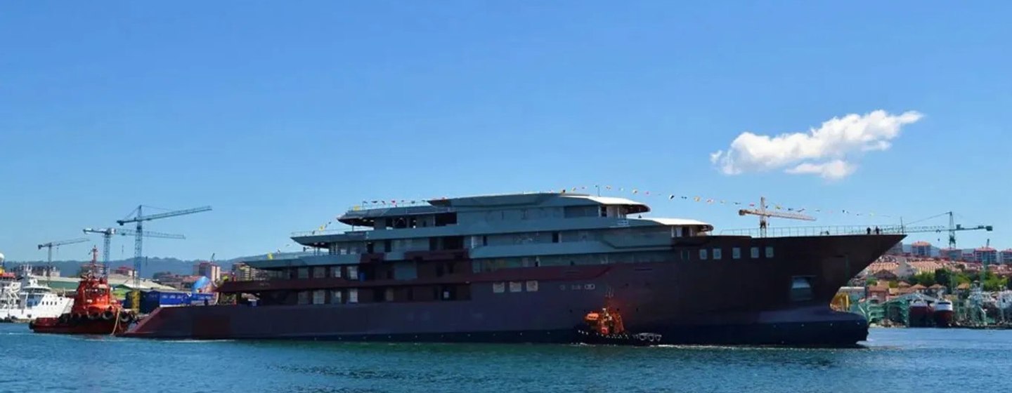 112m explorer yacht FREIRE undergoes technical launch photo 1