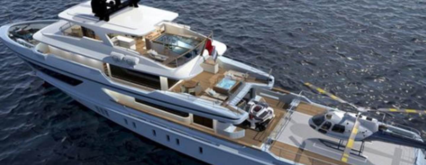 Watch Sanlorenzo's Ocean Dreamwalker III specially designed helipad in use photo 1