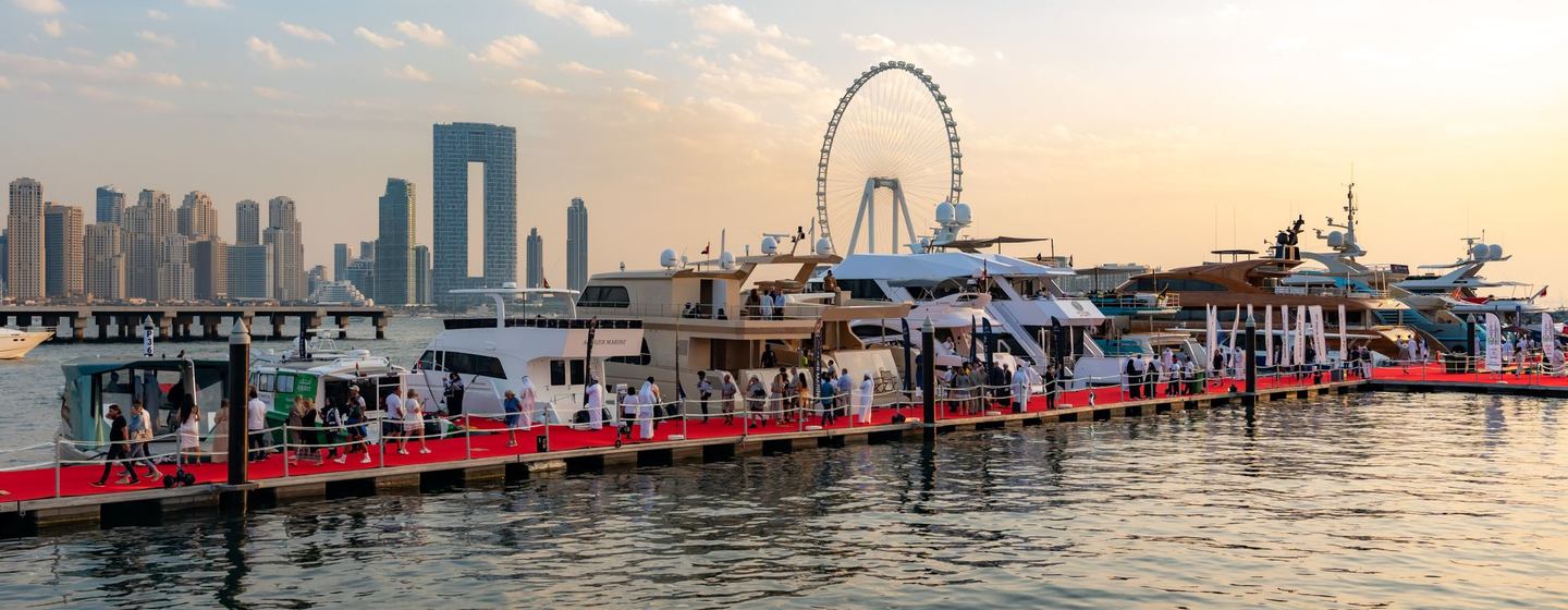 Pontoons of Dubai Harbour during DIBS