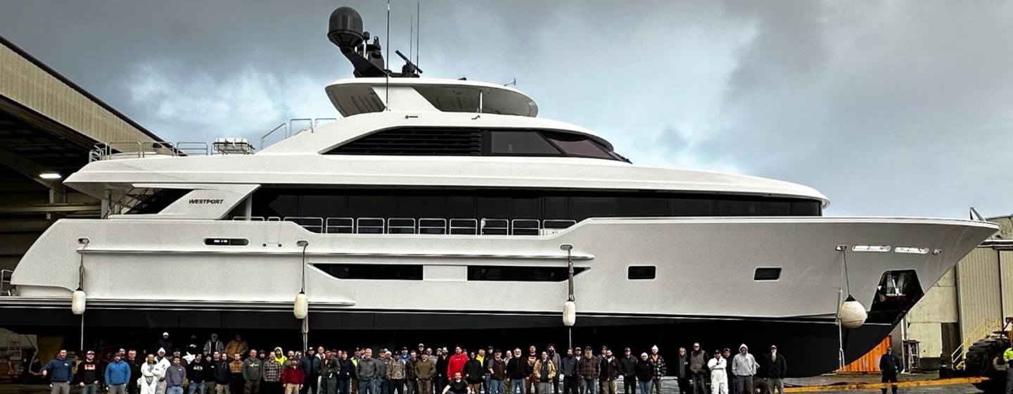 First Westport 117 Yacht PRICELESS Launched for Sea Trials photo 1