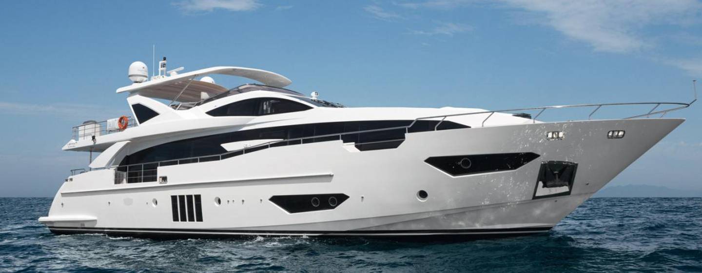 Superyacht Indigo at anchor 