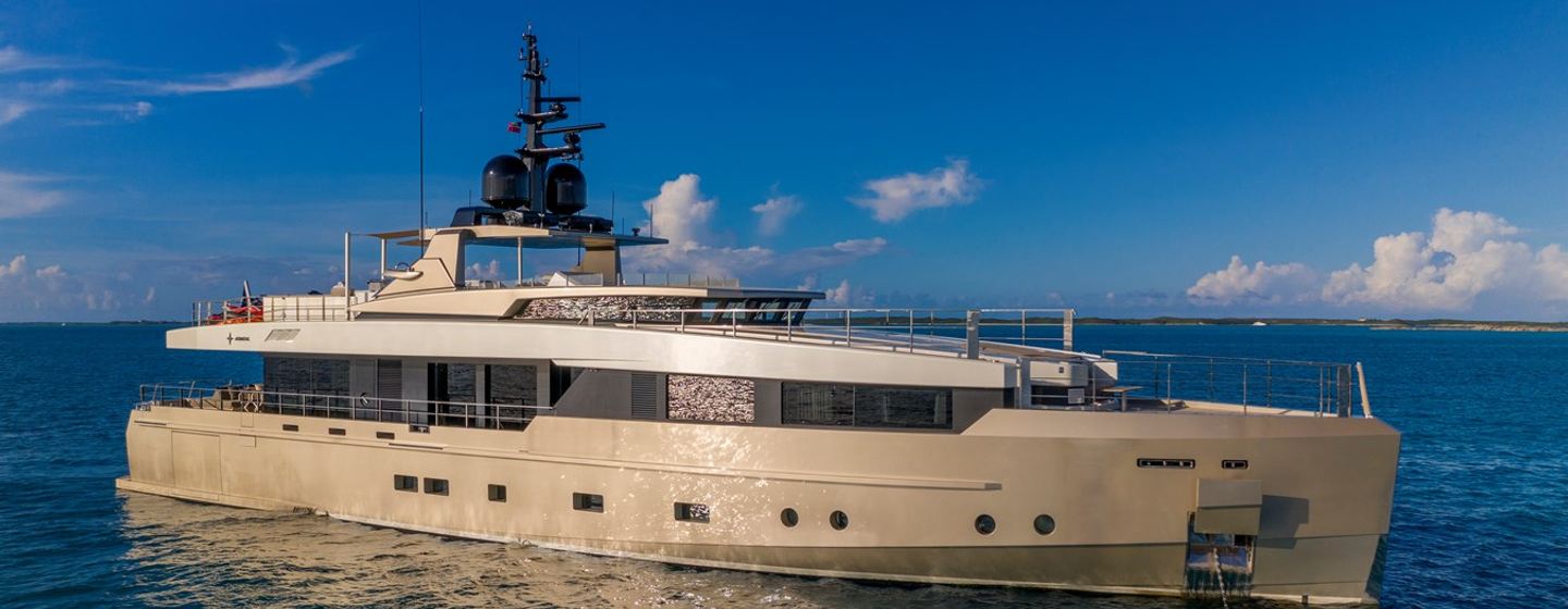 Superyacht Safe Haven at anchor 