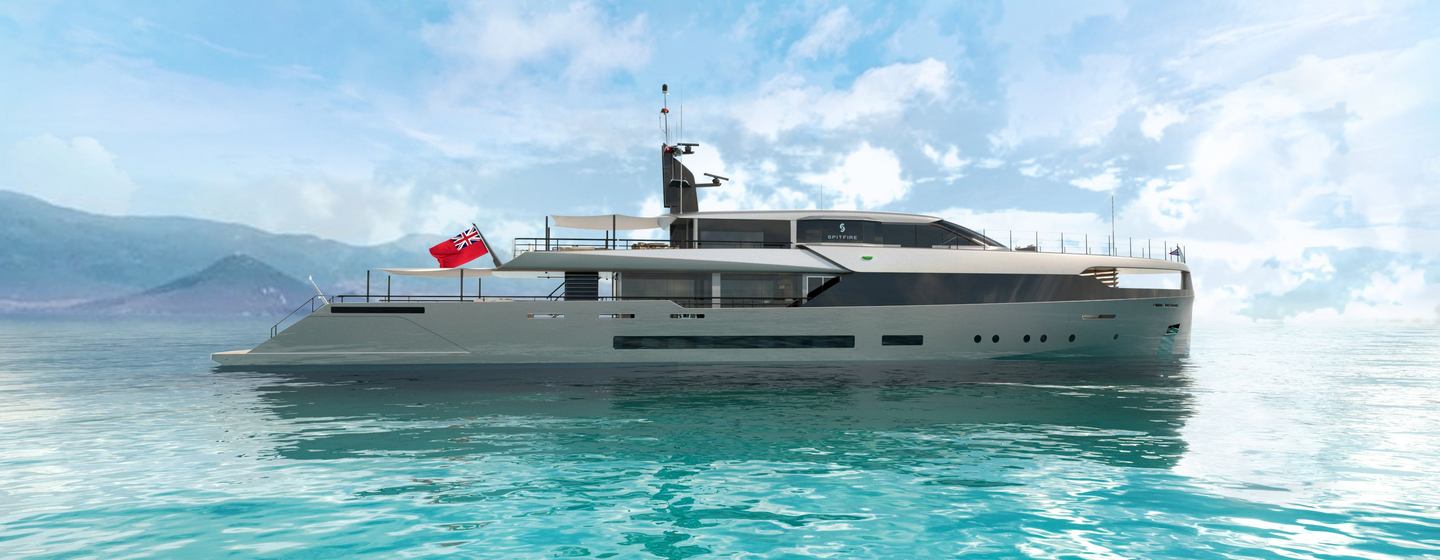 Rendering of superyacht spitfire