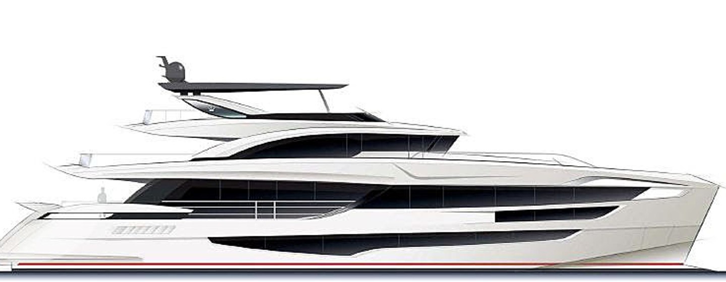 An illustration of Dominator 36M yacht for sale