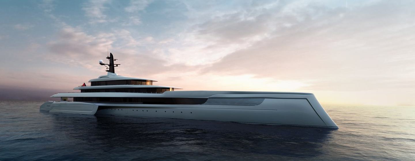 T. Fotiadis Design and Lateral Naval Architects reveal 140m trimaran SPEAR photo 1