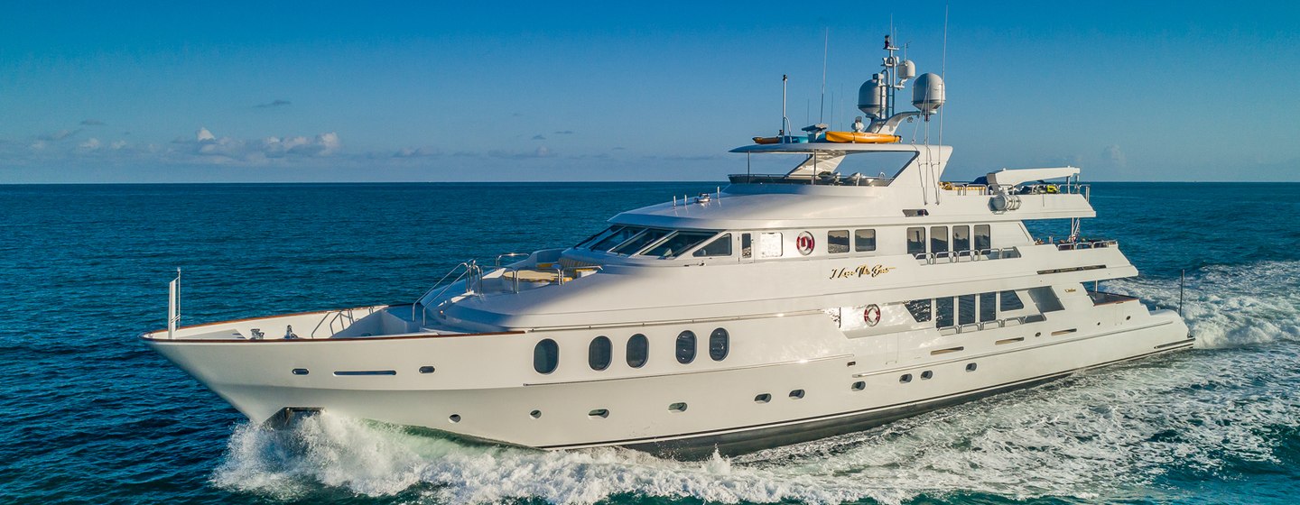 Superyacht I Love This Boat under way 