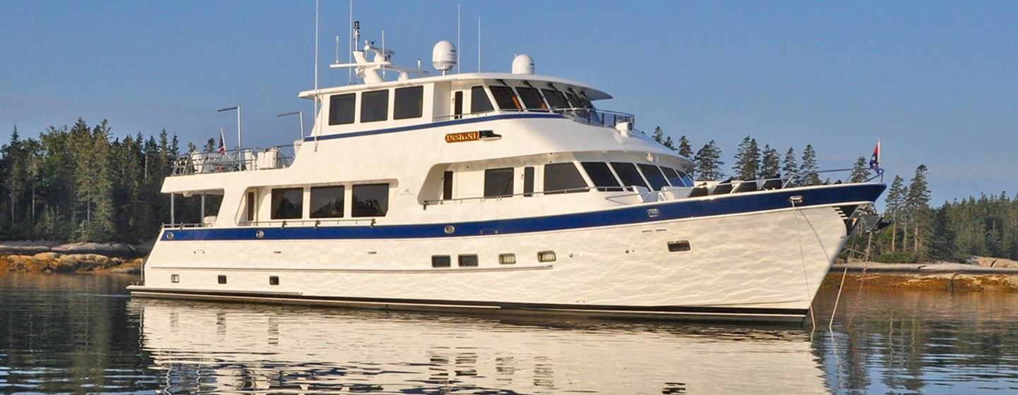 Motor Yacht Insignia on water 