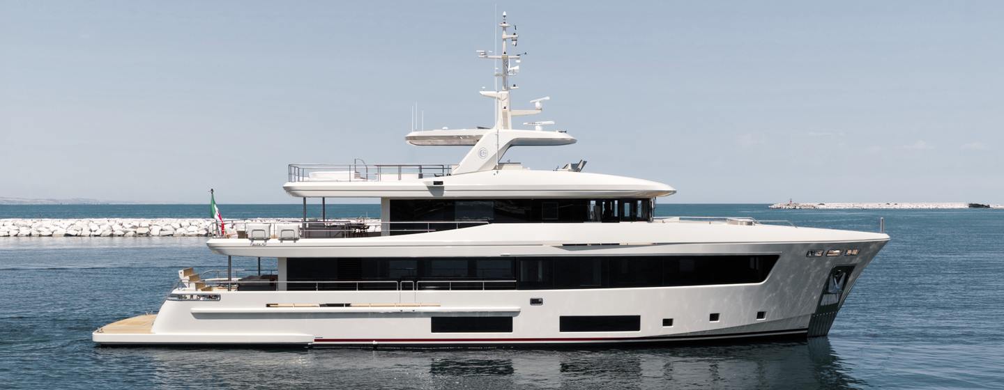 Explorer Yacht Ammonite at launch