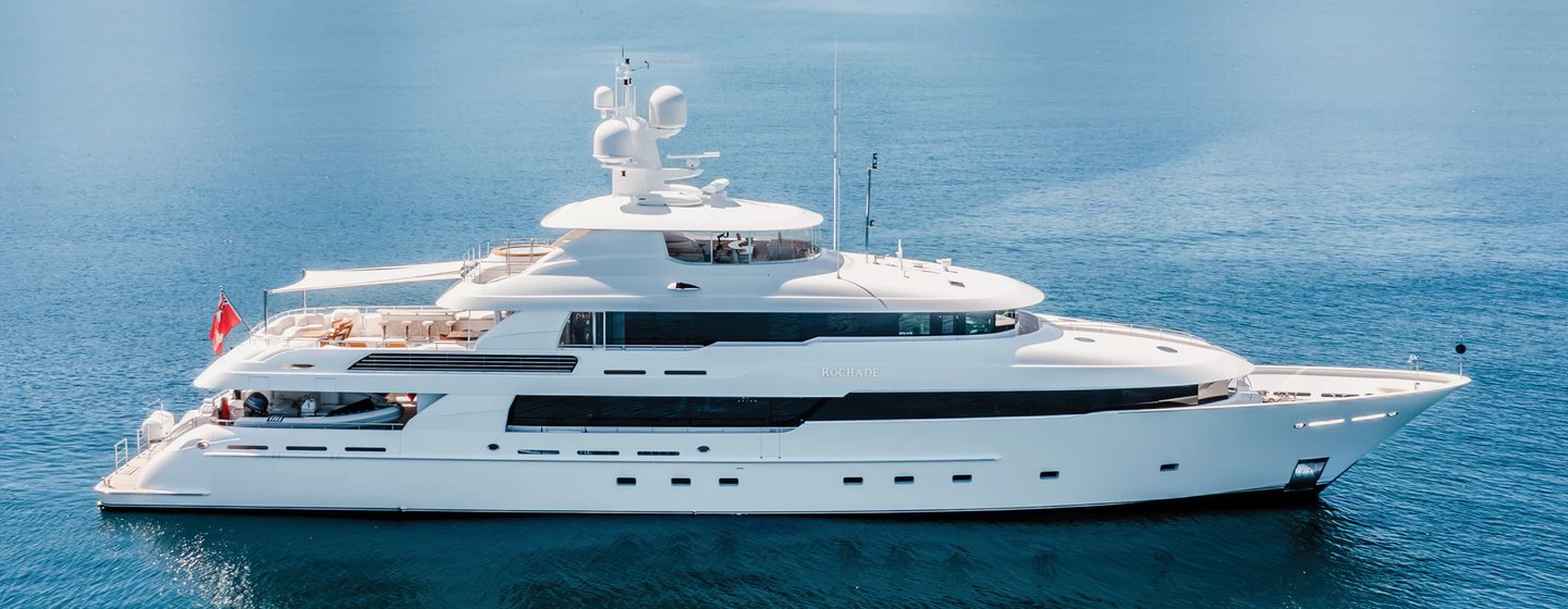 Superyacht Rochade under way 