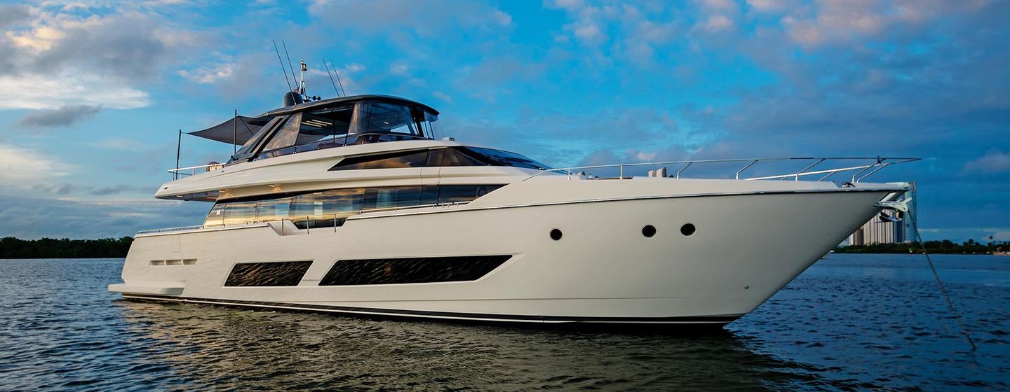 Motor yacht Alter Ego at anchor 