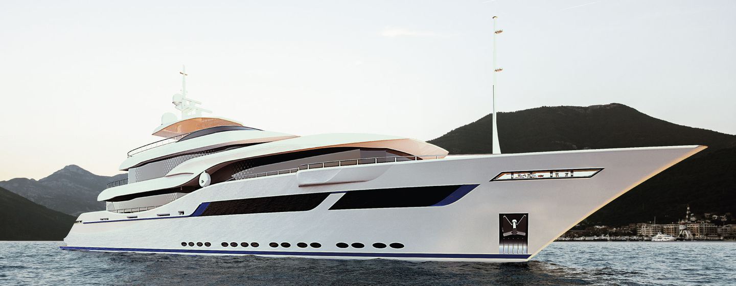 Superyacht concept ELISA on water