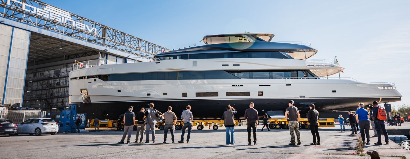 Superyacht Gemini at launch