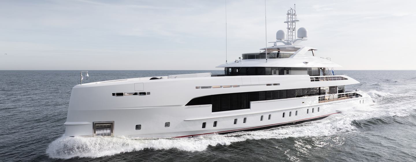 Superyacht Orion under way 