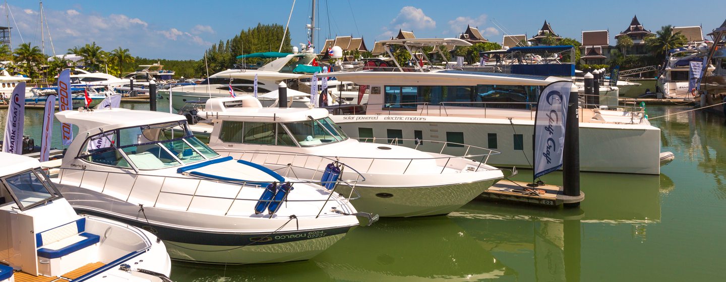 Boats docked in Thailand