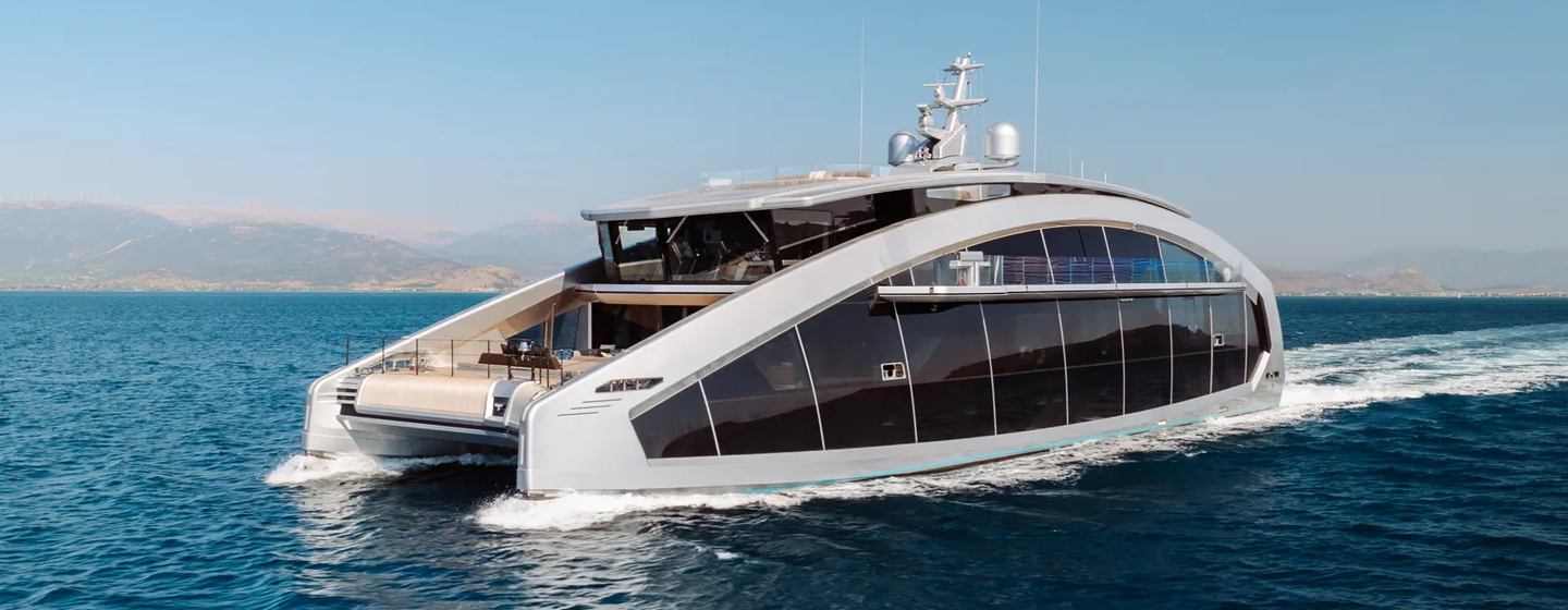 Catamaran This Is It under way 