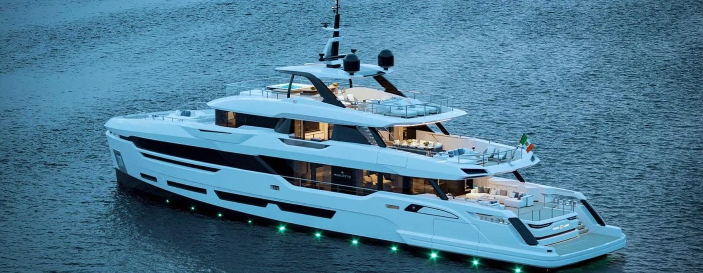 41m Baglietto DOM133 Superyacht Perla Bianca Listed for Sale  photo 1