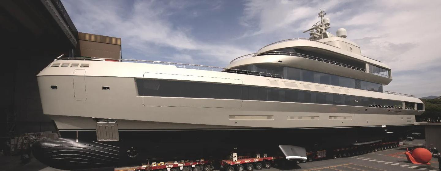 Superyacht Metamorphosis at launch
