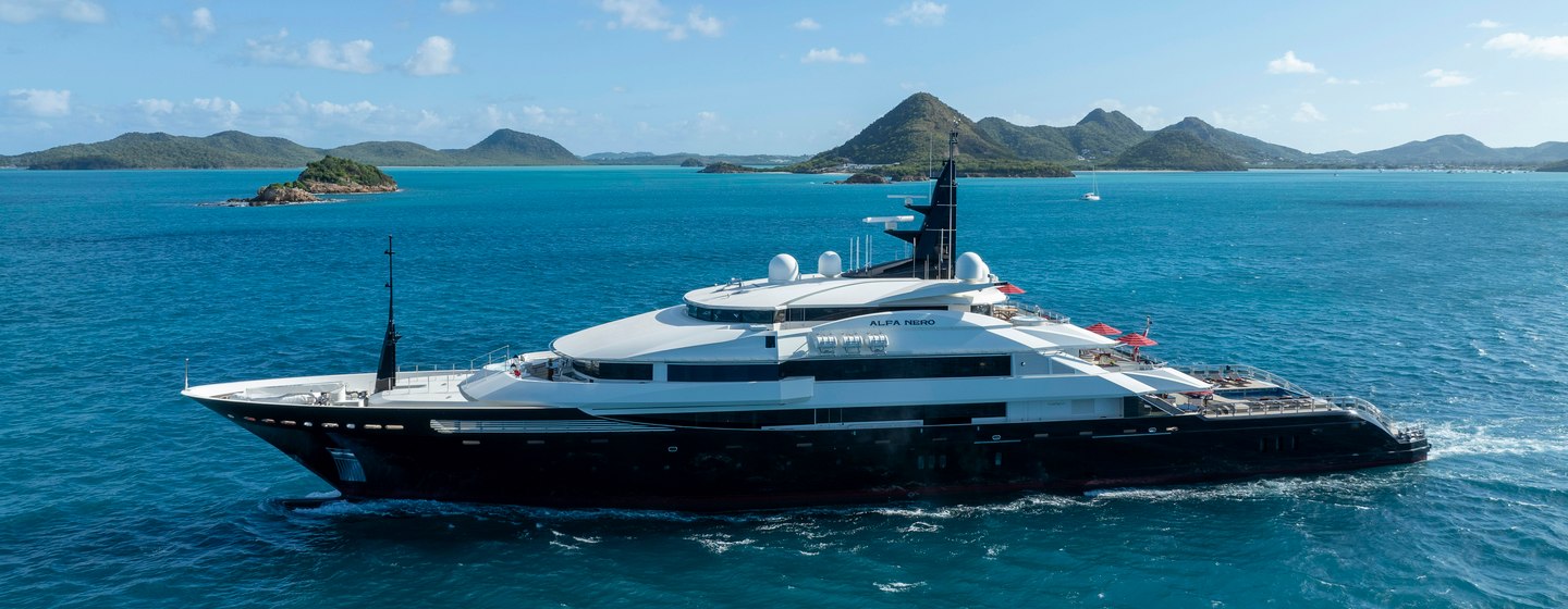 Superyacht ALFA NERO in Caribbean After Fresh Refit