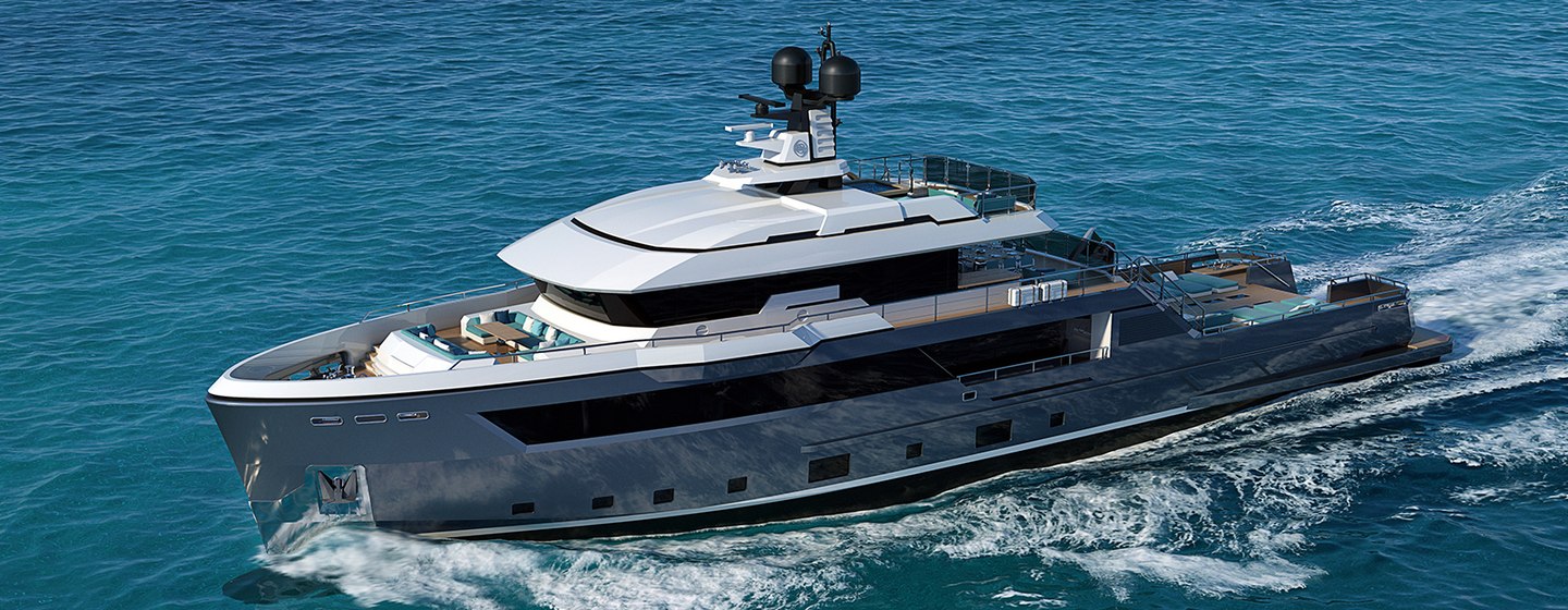 CdM AURELIA Flexplorer yacht underway, surrounded by sea