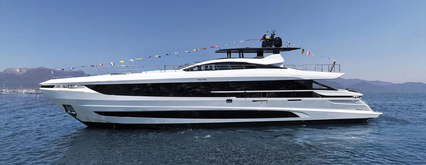 Second Mangusta GranSport 34 Motor Yacht at launch