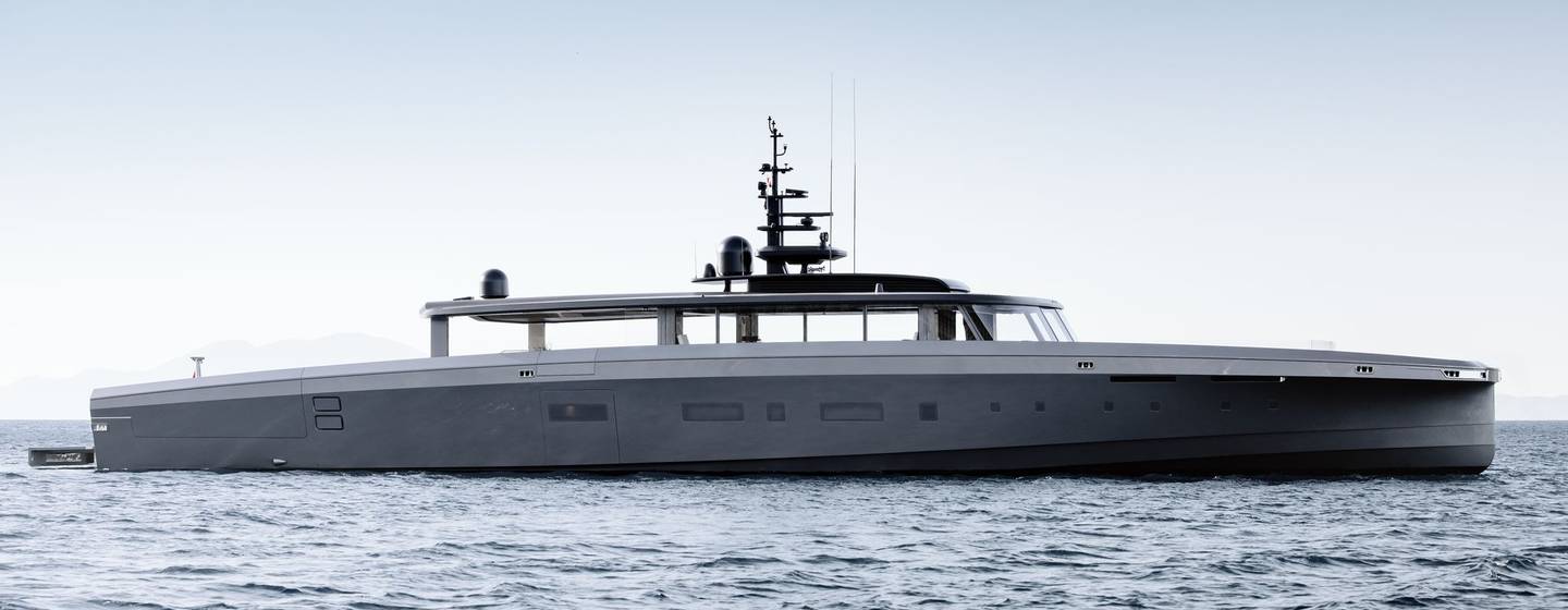 Superyacht Atlantide at anchor 