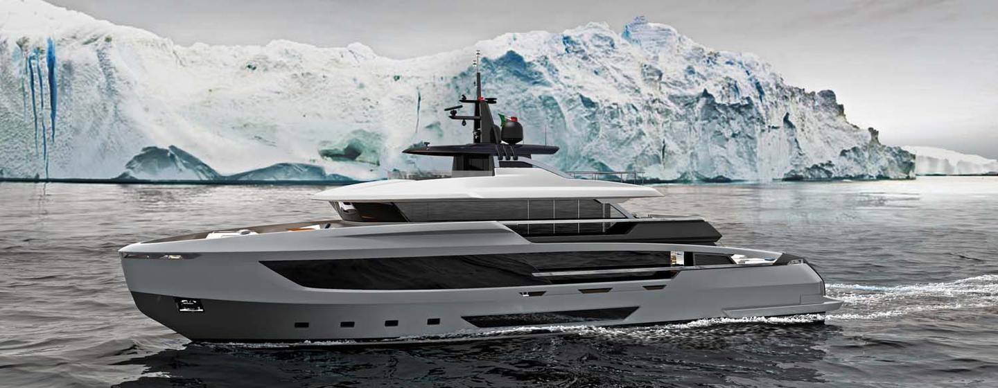 Ocean King Doge 400GT explorer yacht on water