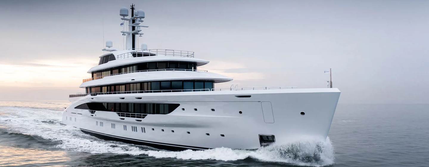 Superyacht Energy under way 