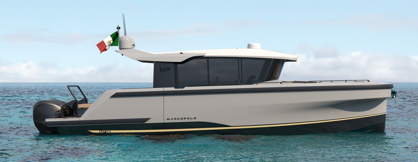 Rendering of Marcopolo Adventure Yachts MP12 boat at anchor 