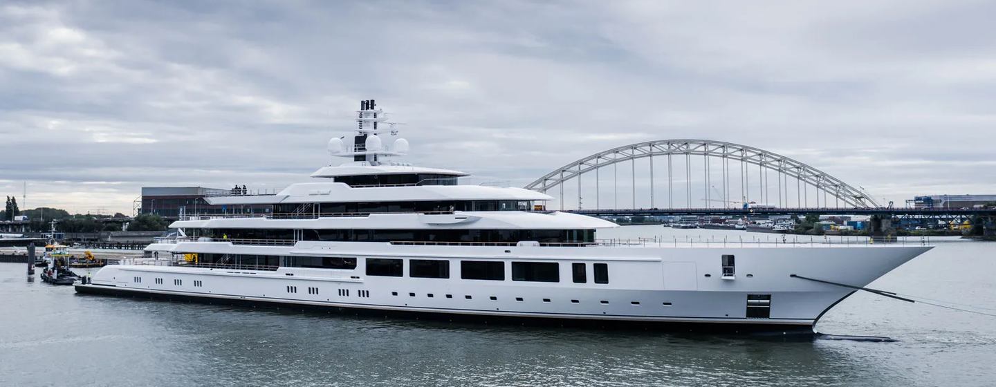 Oceanco superyacht INFINITY at her launch in October