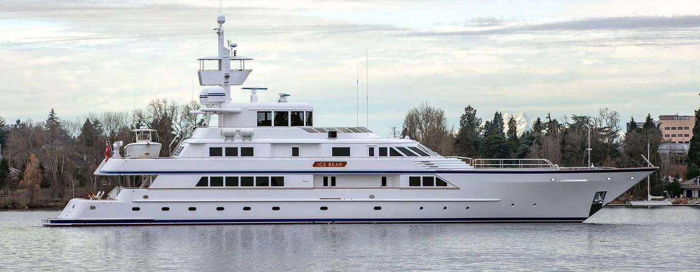  Feadship Superyacht Ice Bear at anchor 