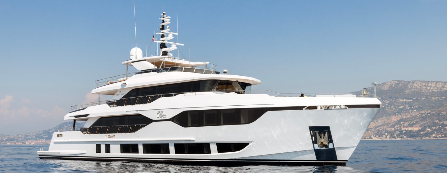Superyacht Olivia at anchor 