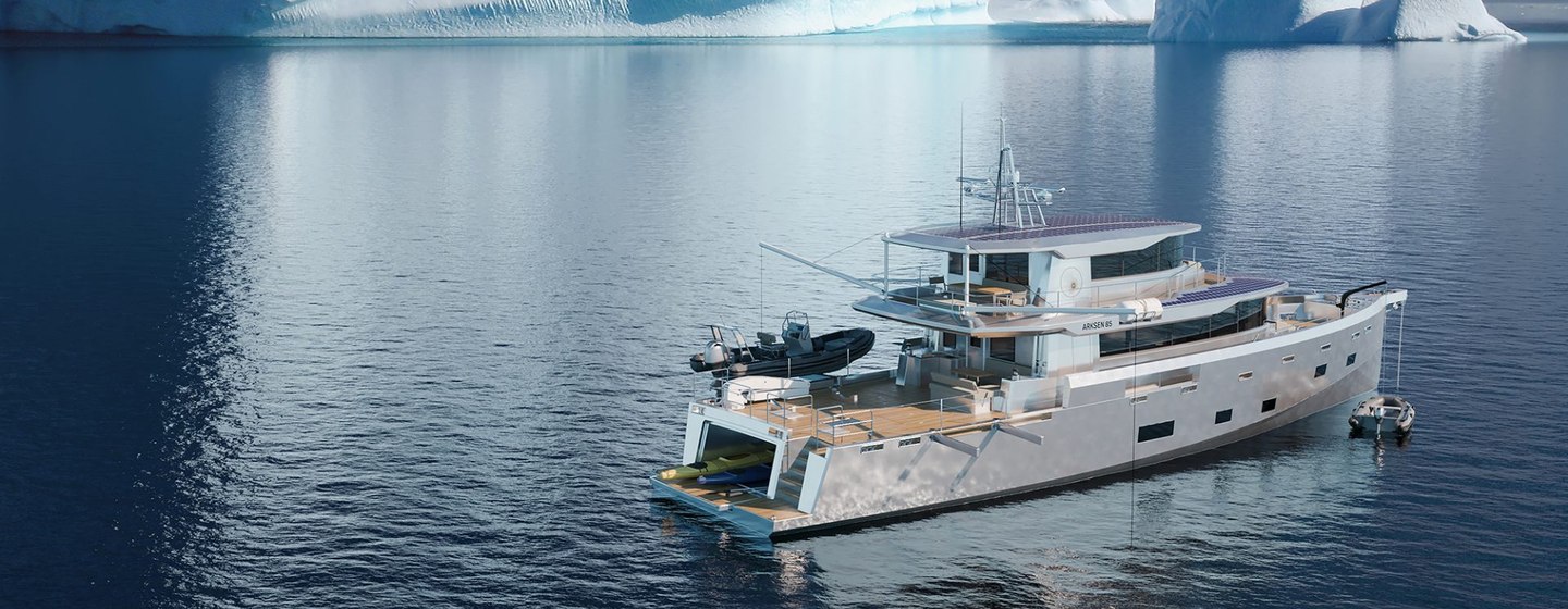 Rendering of Arksen 85 in artic waters