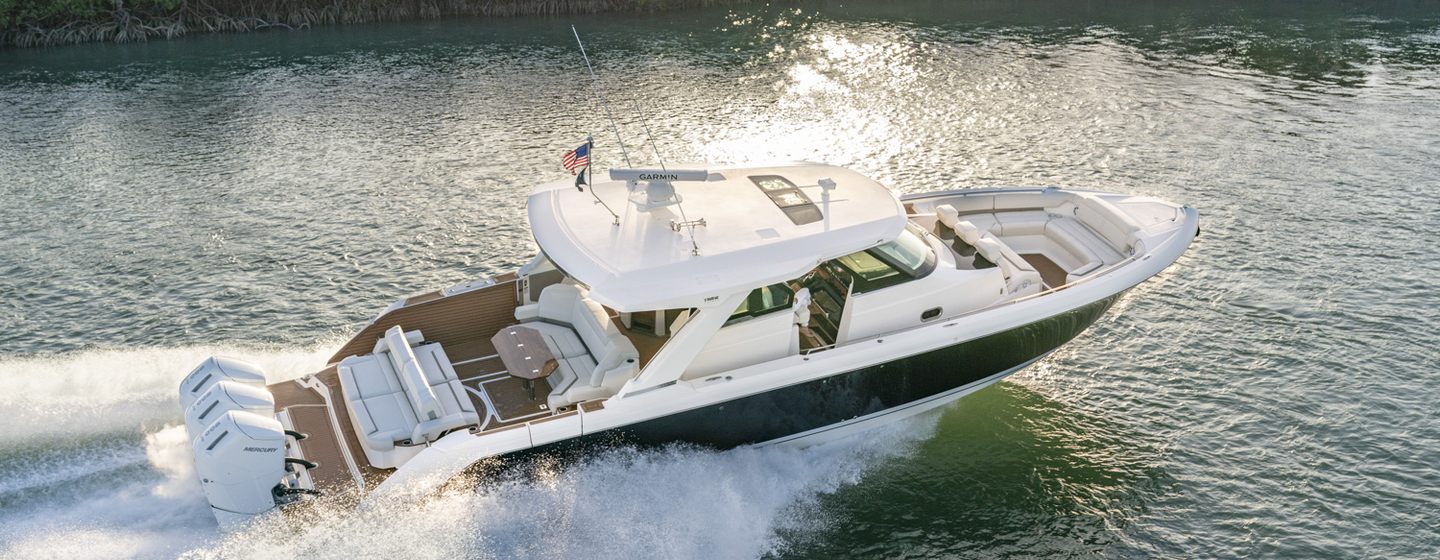 Tiara Yachts 48LS on water