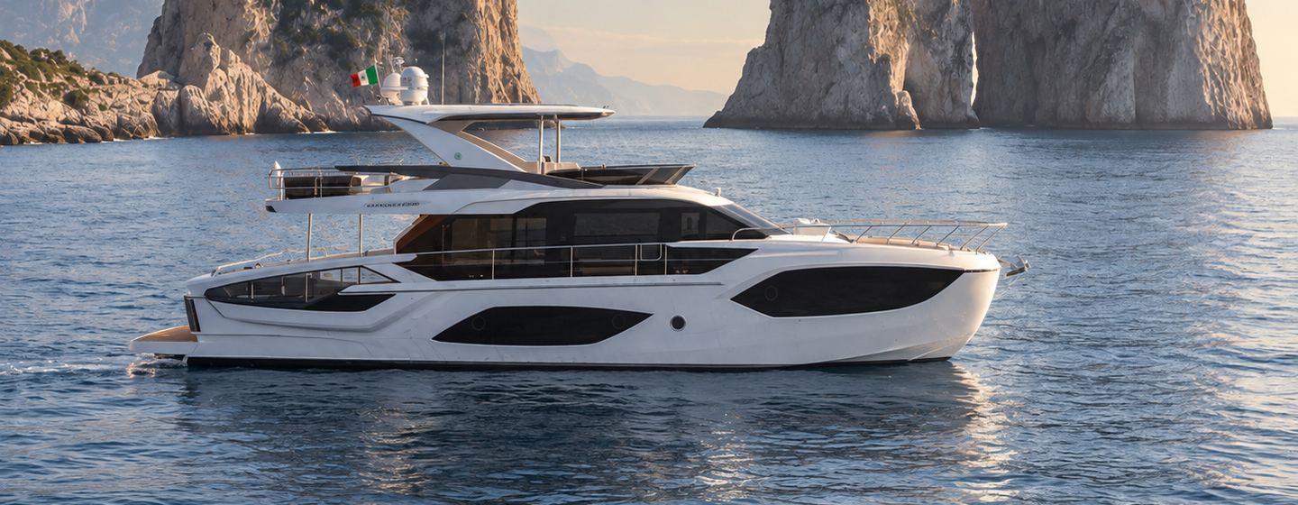 Absolute 62 FLY motor yacht rendering next-gen