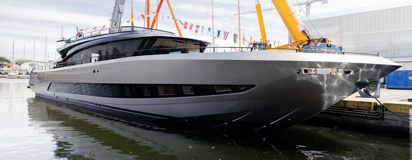 Second 34m AB110 Motor Yacht at launch
