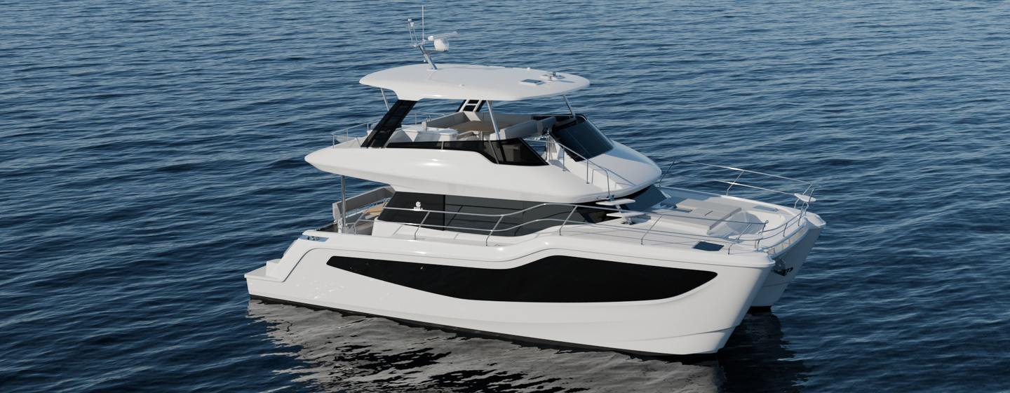 Aquila 46 Yacht at anchor