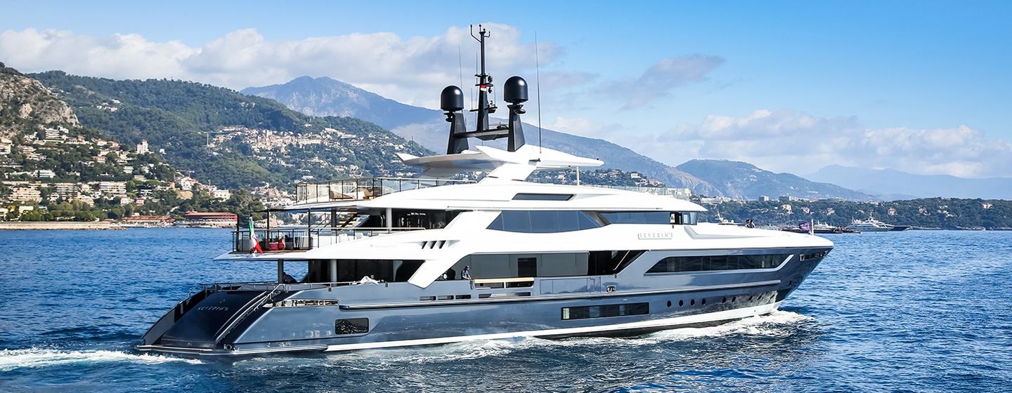 Baglietto superyacht Severin's underway side view 