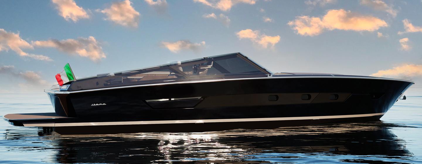 Rendering of Itama 54 boat at anchor 