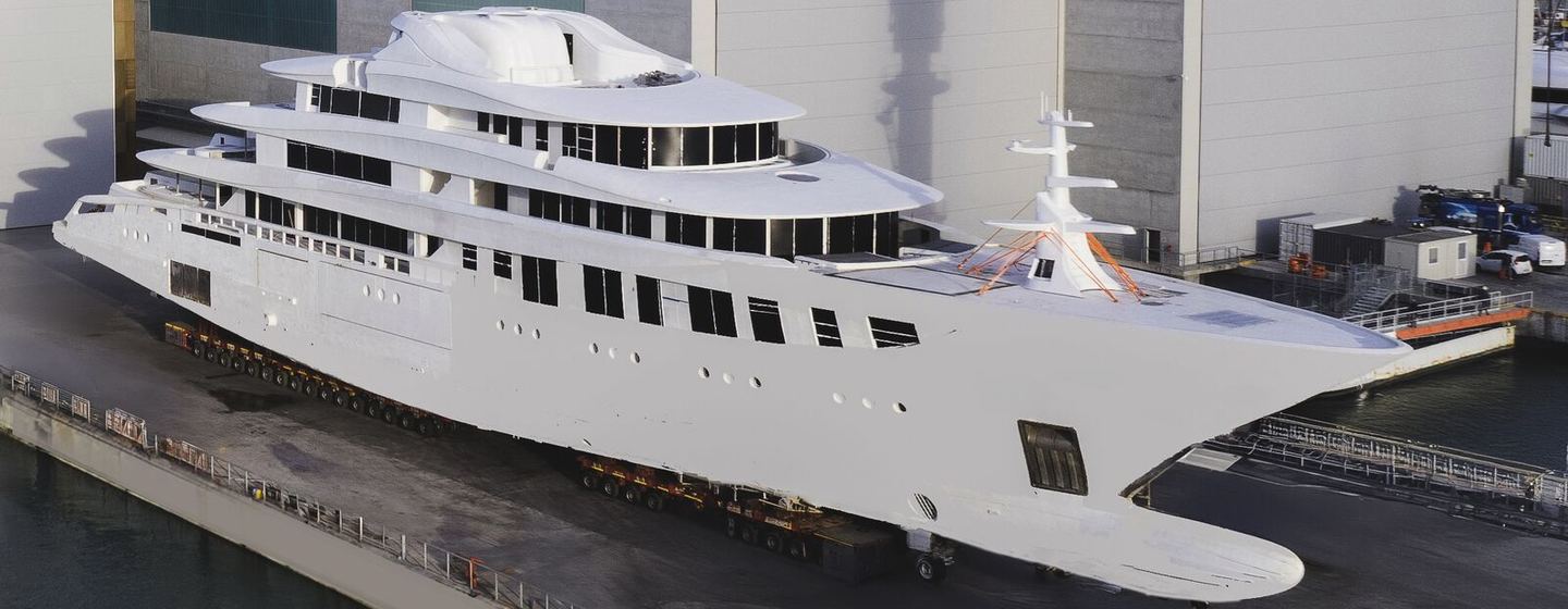 82m Admiral Superyacht Galileo Unveiled as She Moves to Outfitting photo 1