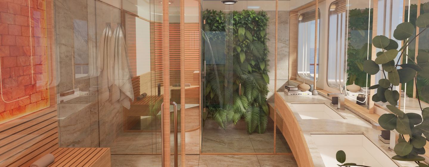 Numarine wellness ensuite design with plants 