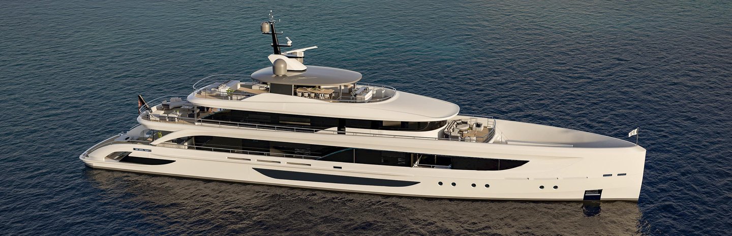 Benetti B.Century 55M Three-Deck Yachts, Example 1