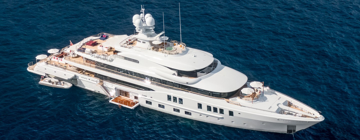 Superyacht Synthesis at anchor 