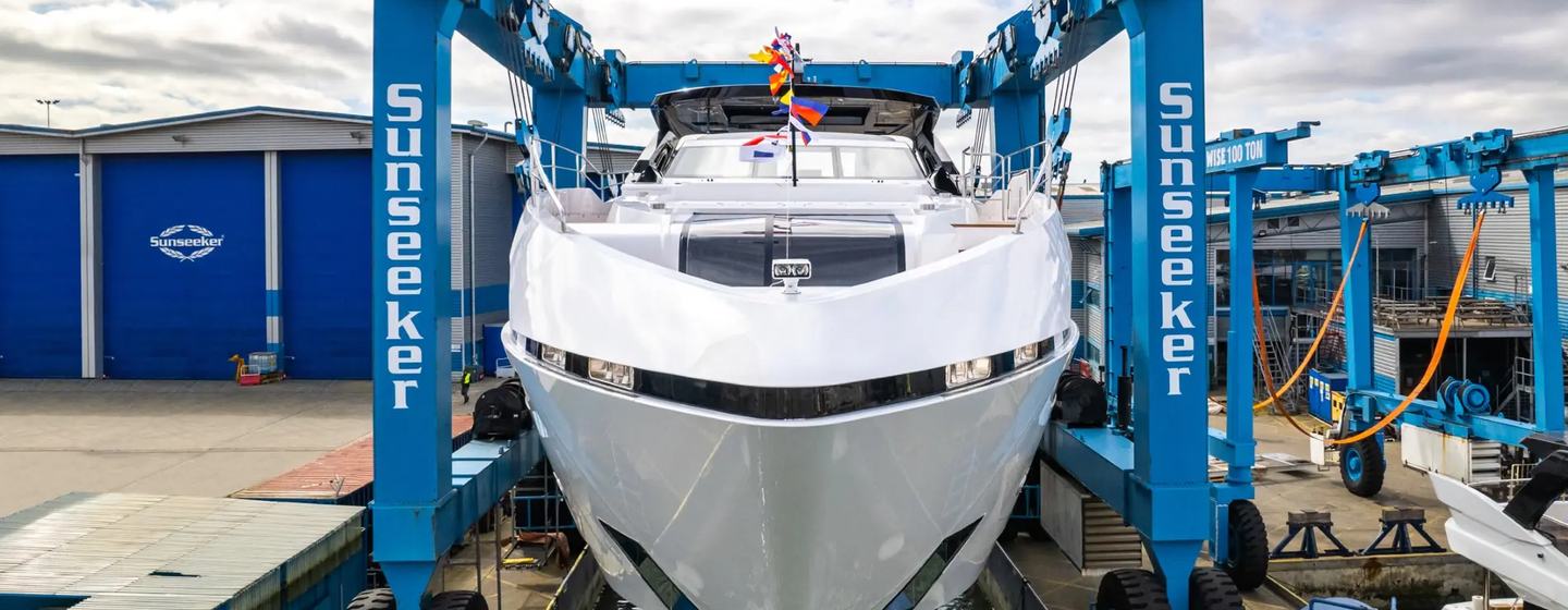 Sunseeker 100 yacht at launch