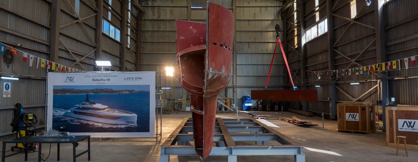 Keel Laid for First Ada Works 50m Yacht Designed Entirely by Luca Dini photo 1