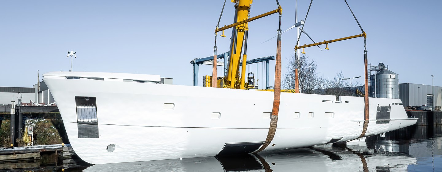 Most recent Martinique hull arrives for outfitting at Moonen Yachts photo 1