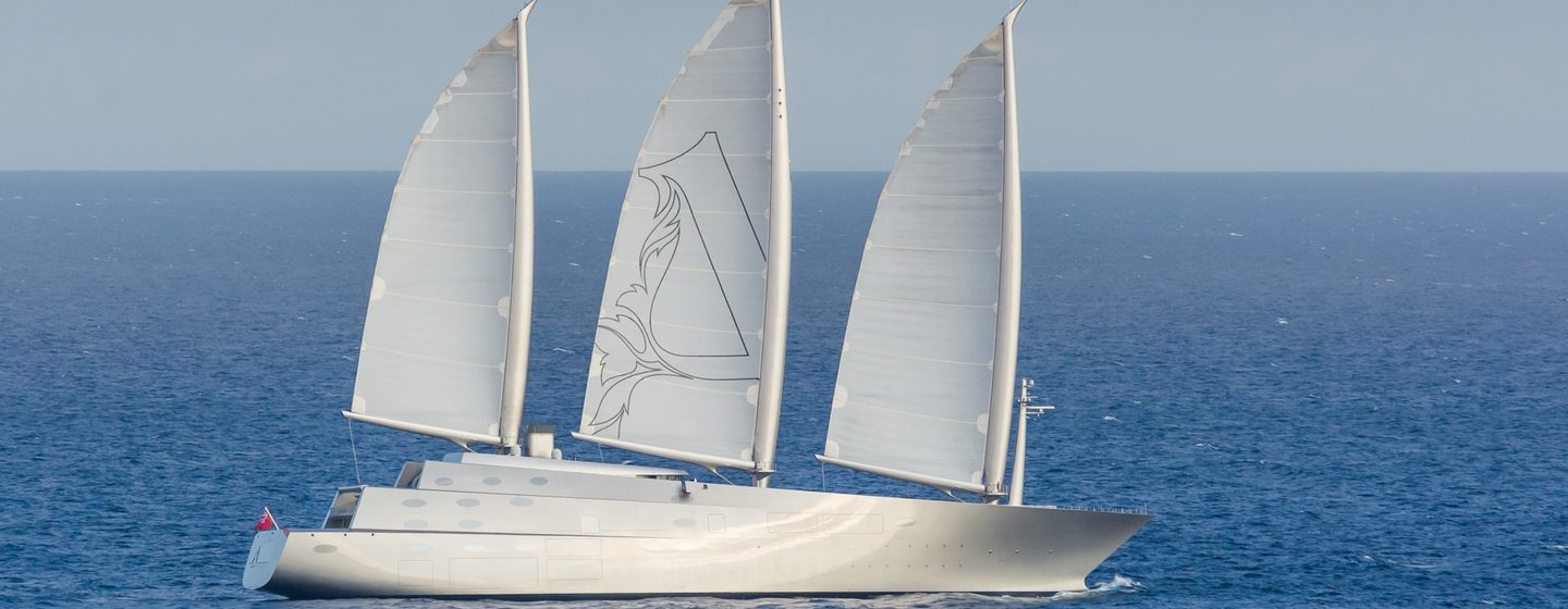 Sailing Yacht A on water