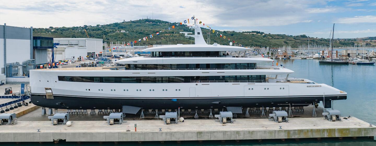 Superyacht Belita at launch